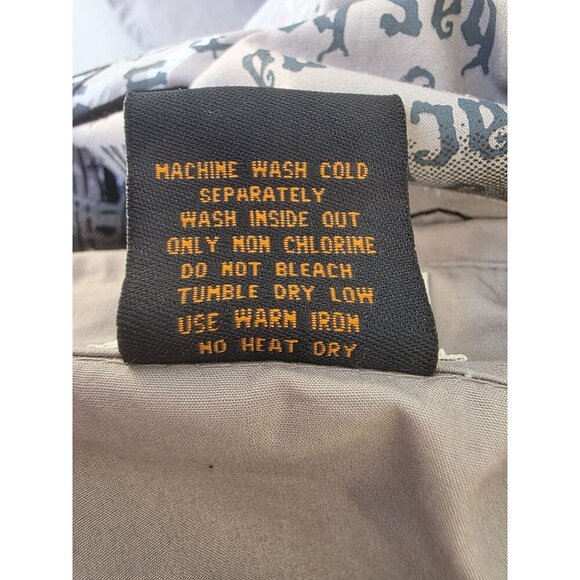 Russo Spirit Shirt Men 3XL Gothic Crest Wing Graphic Btn Up Y2K Affliction Style - Picture 11 of 12